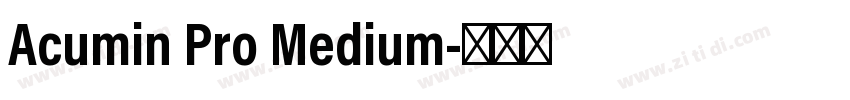 Acumin Pro Medium字体转换